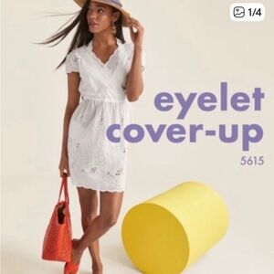 CAbi Ivory Lace Detail dress cover up. Size small for